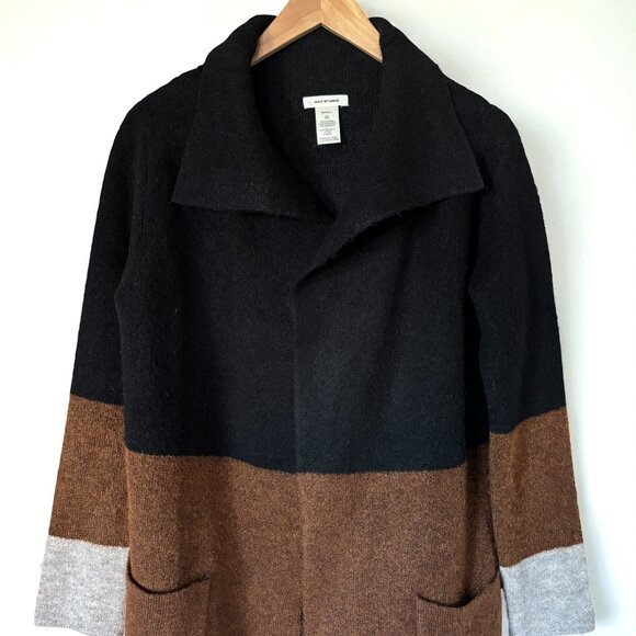 Max Studio Color Block Cardigan Sweater Duster Womens Size Extra Small Oversized - Picture 3 of 12
